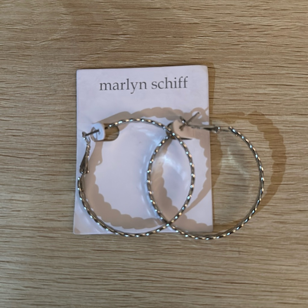Braided Silver Hoops 20$